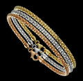 Bracciale donna trittico a 3 colori oro 18kt