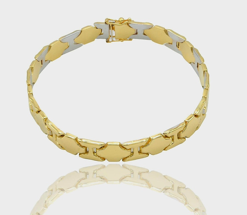Bracciale piastre Nik oro 18kt