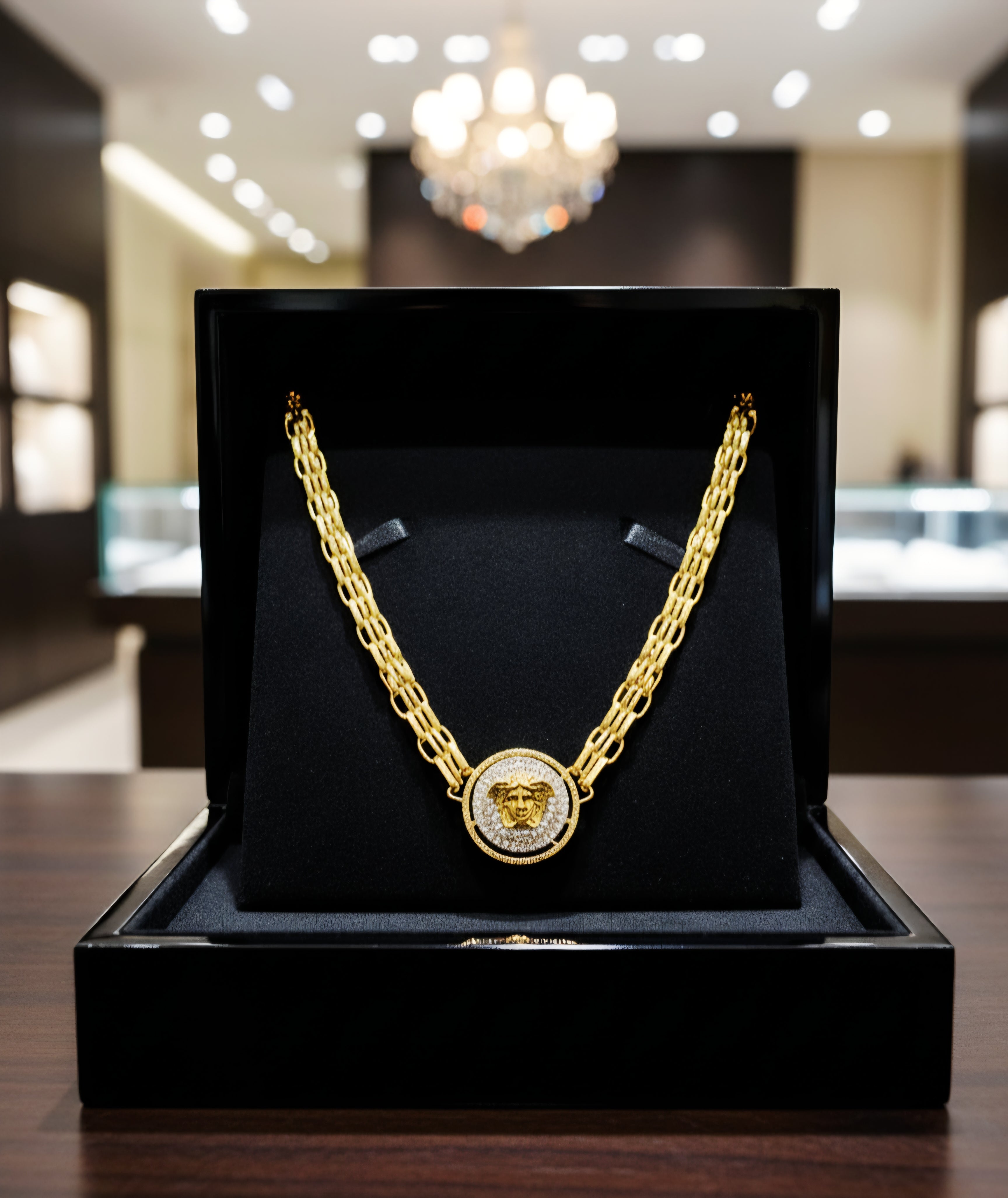 Collana donna Medusa oro 18kt