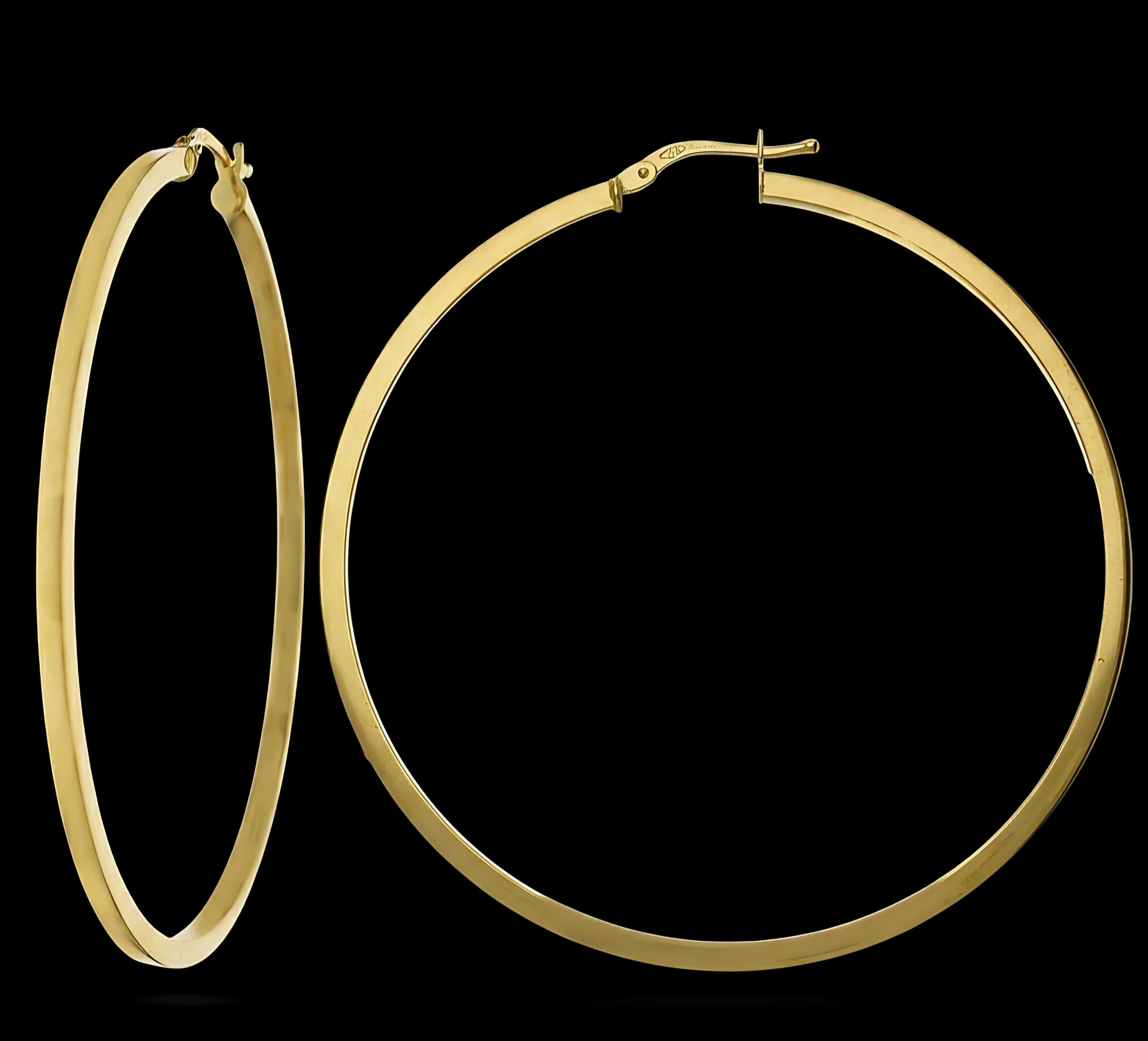 Orecchini donna a cerchio lucidi oro 18kt