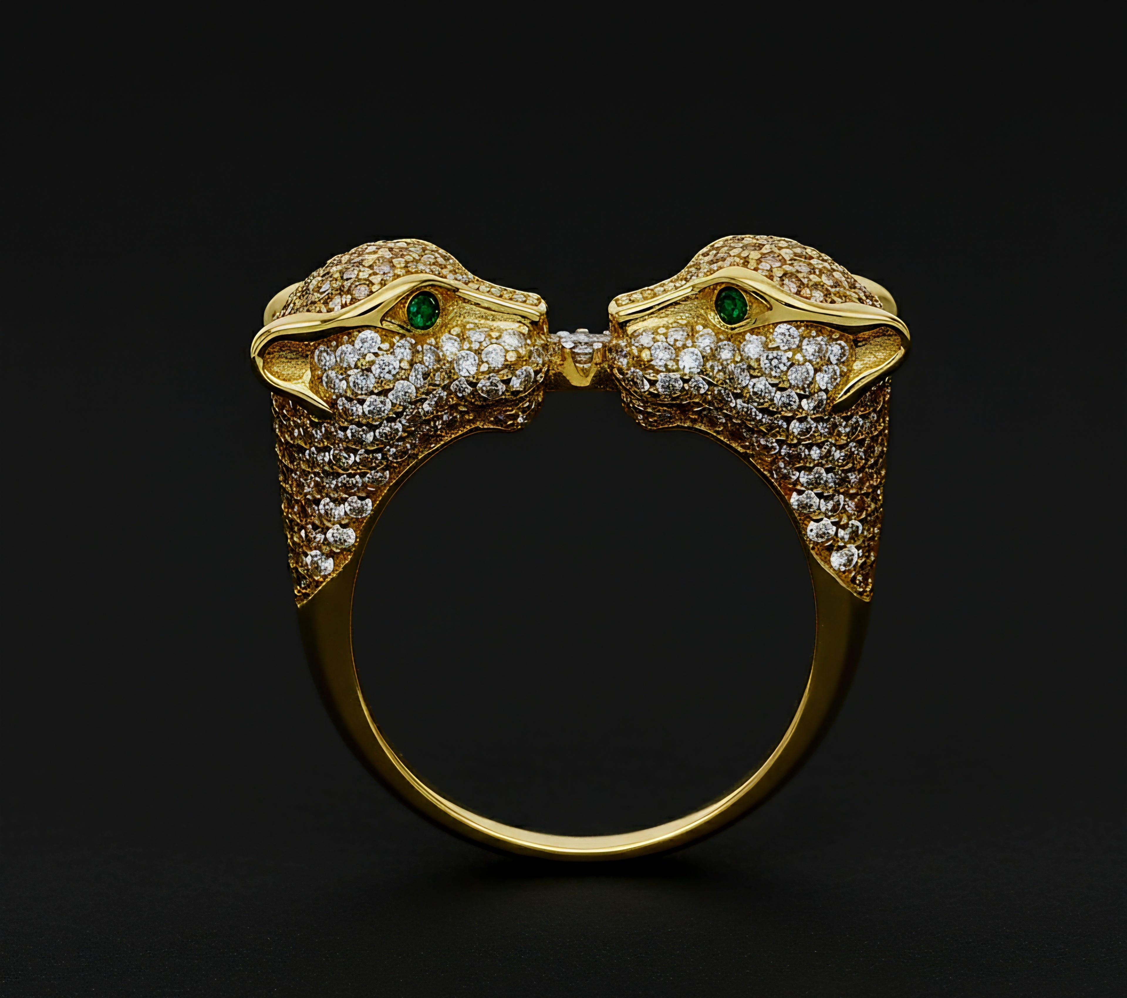 Anello donna pantera oro 18kt