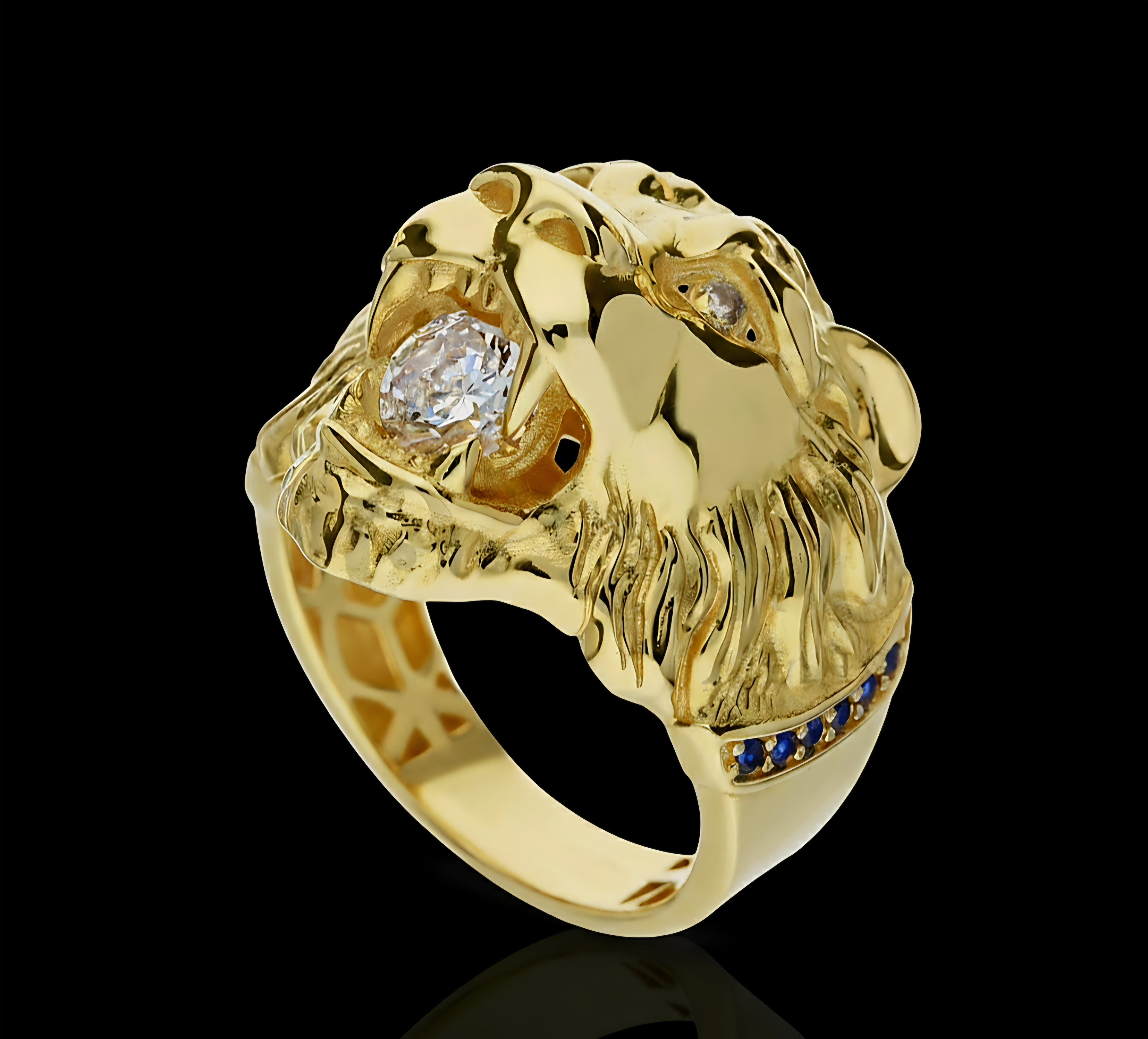 Anello Leone grande oro 18kt