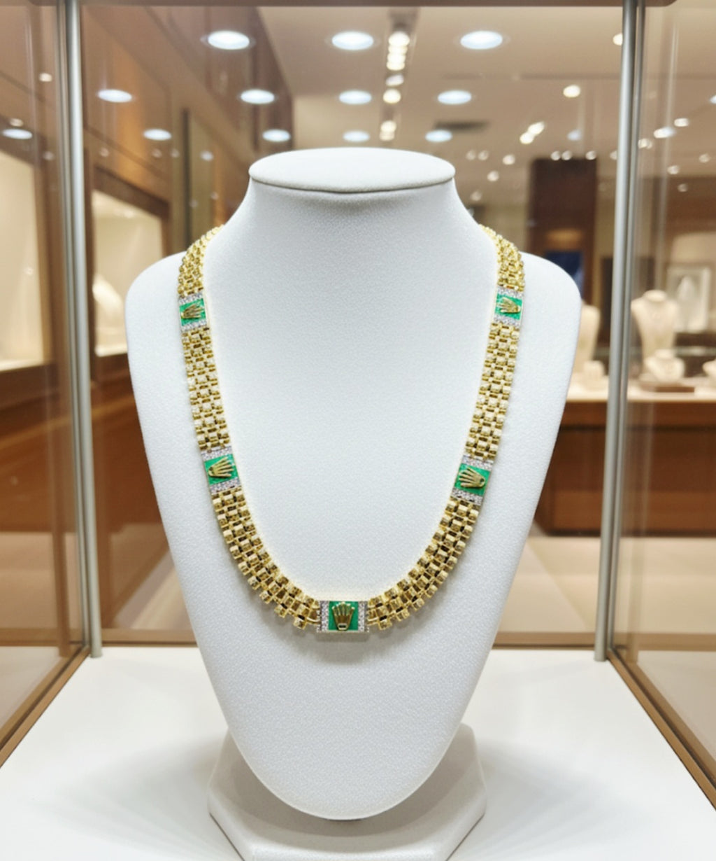 Girocollo corona modello Green oro 18kt