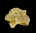 Anello pantera grande oro 18kt