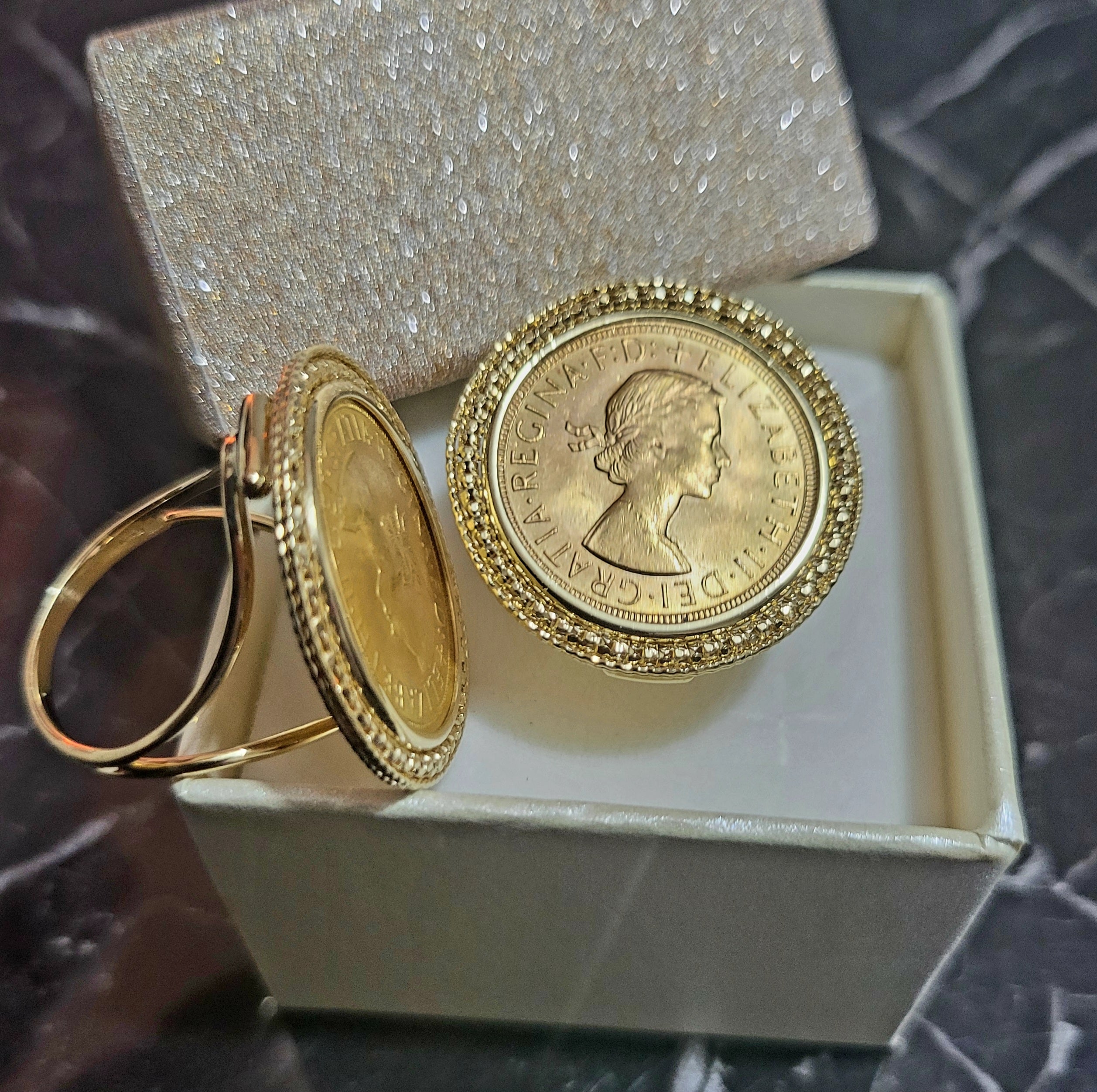 Anello donna sterlina oro 22 kt