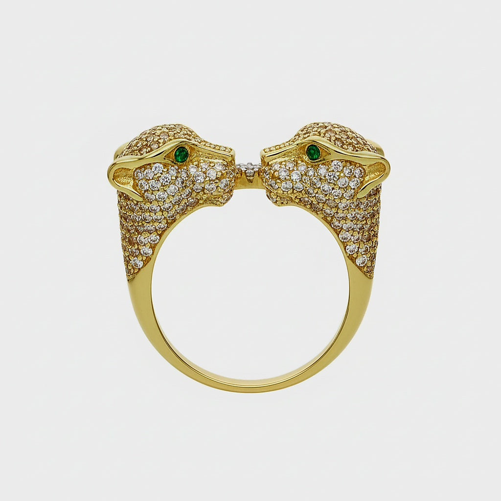 Anello donna pantera oro 18kt