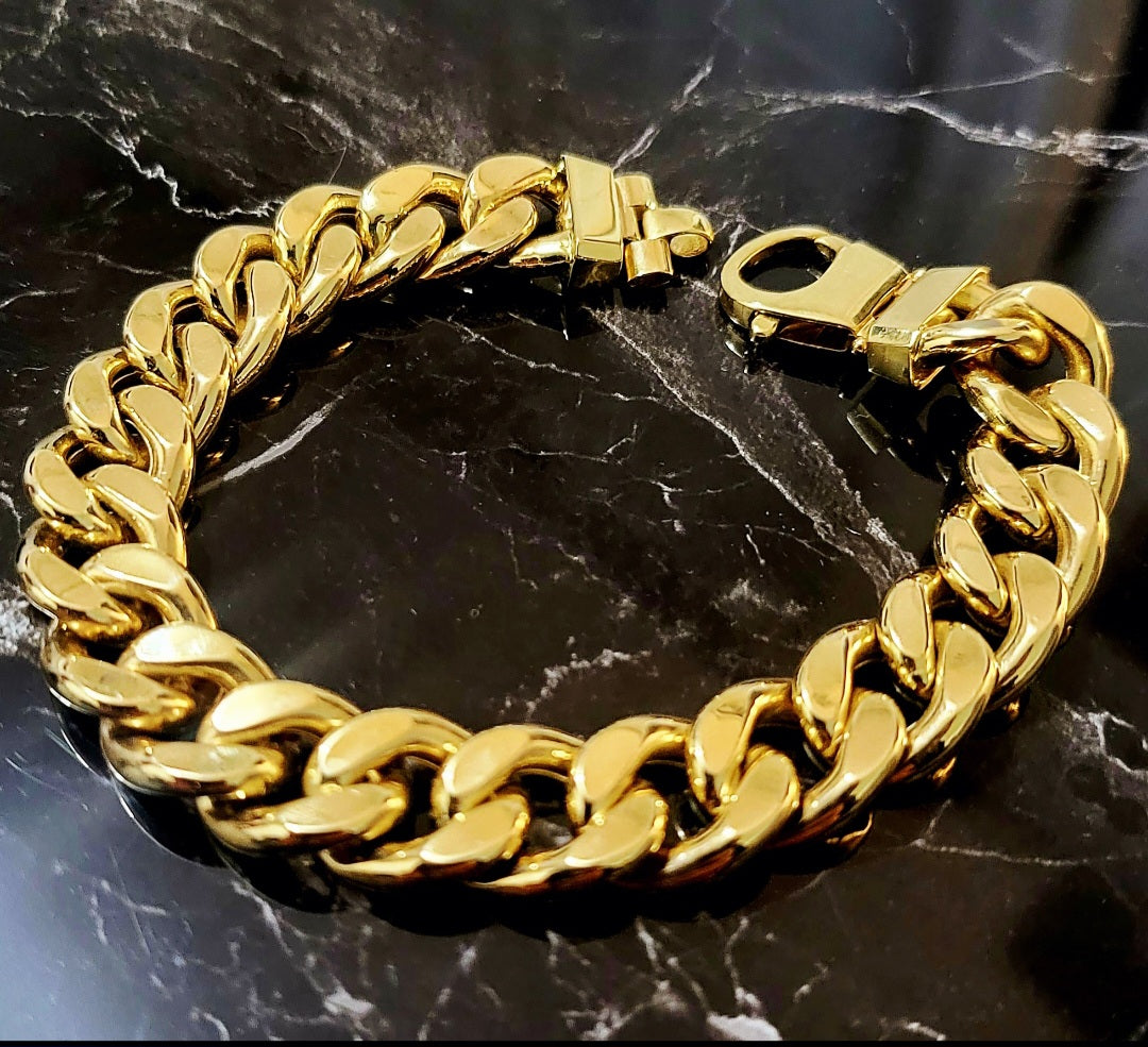 Bracciale cubano oro 18kt