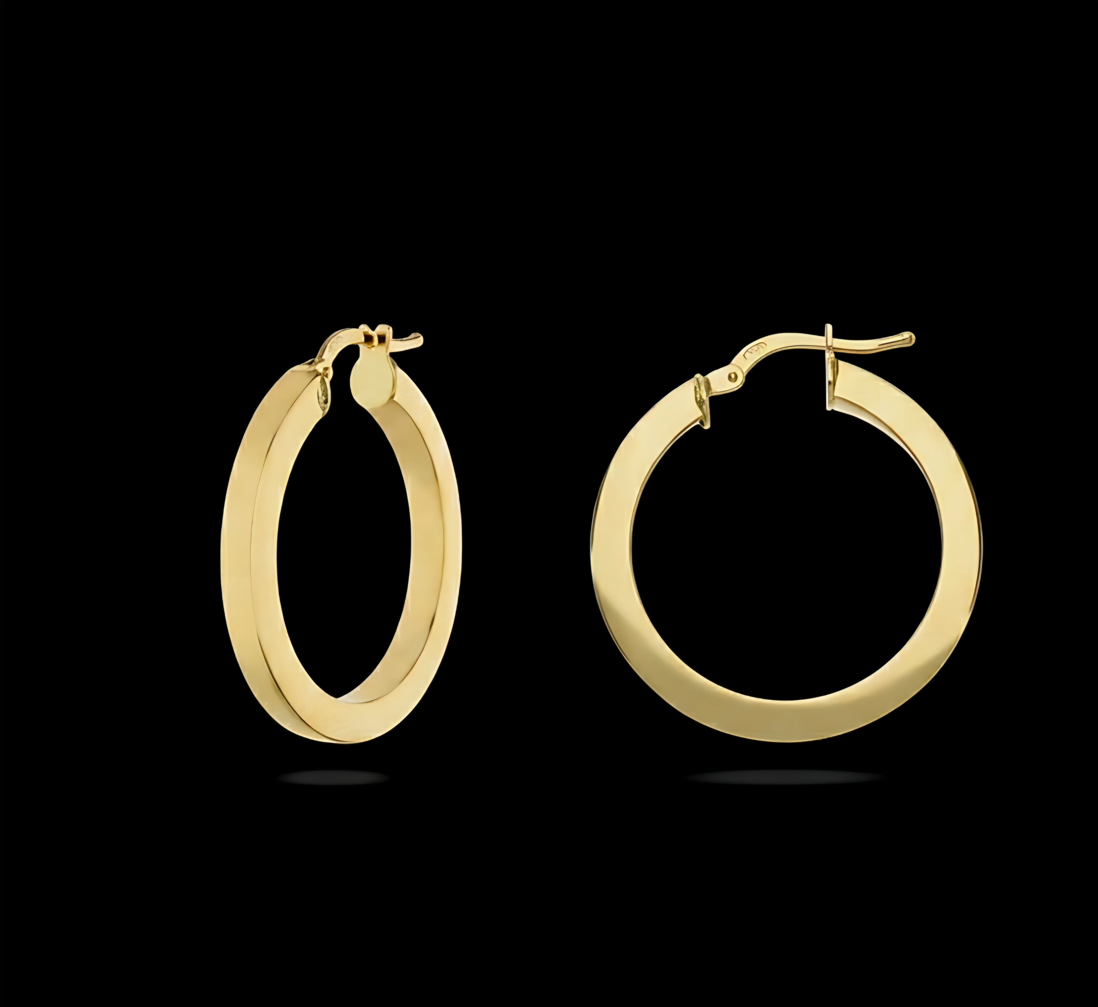 Orecchini donna piccoli lucidi oro 18kt