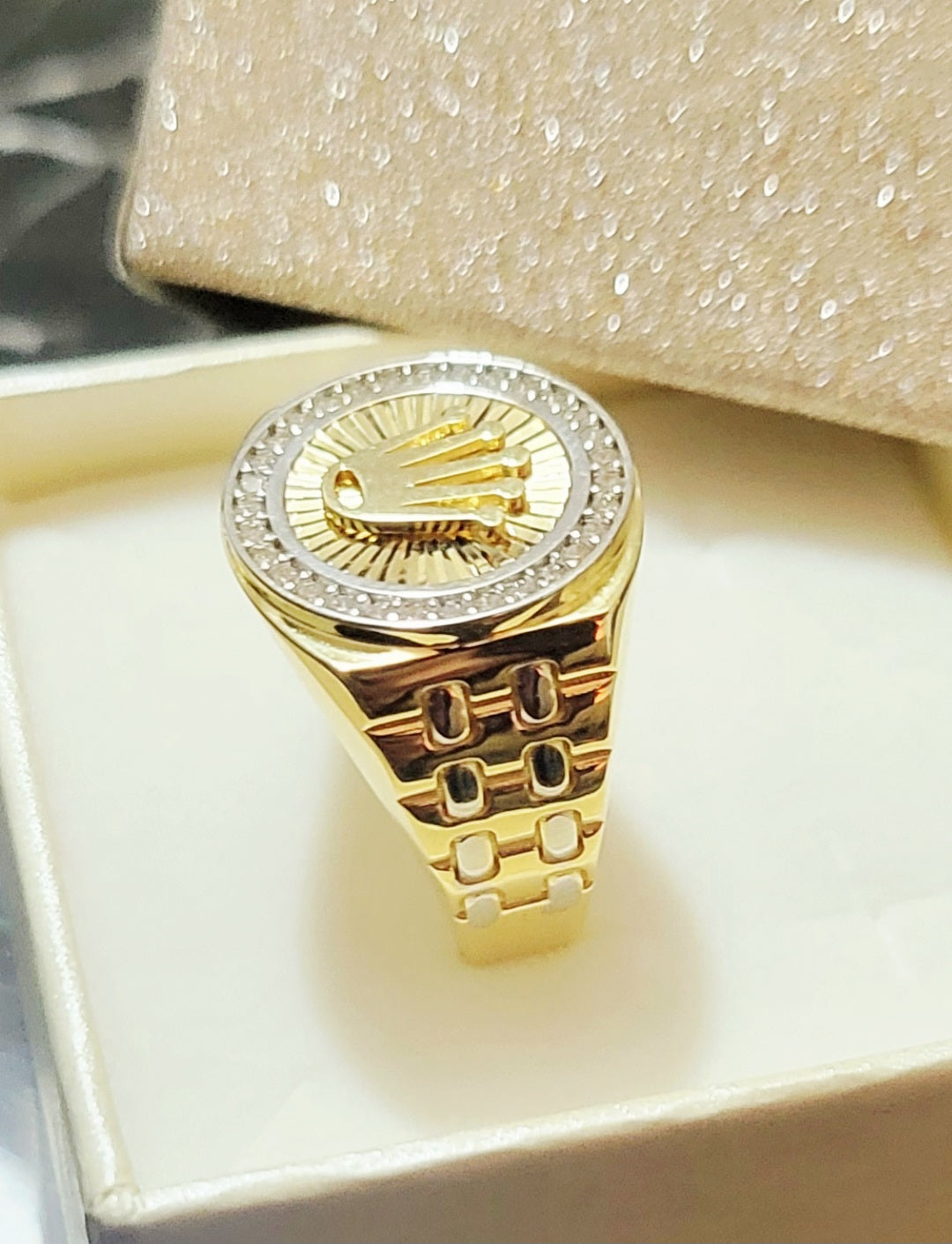 Anello uomo corona oro 18kt
