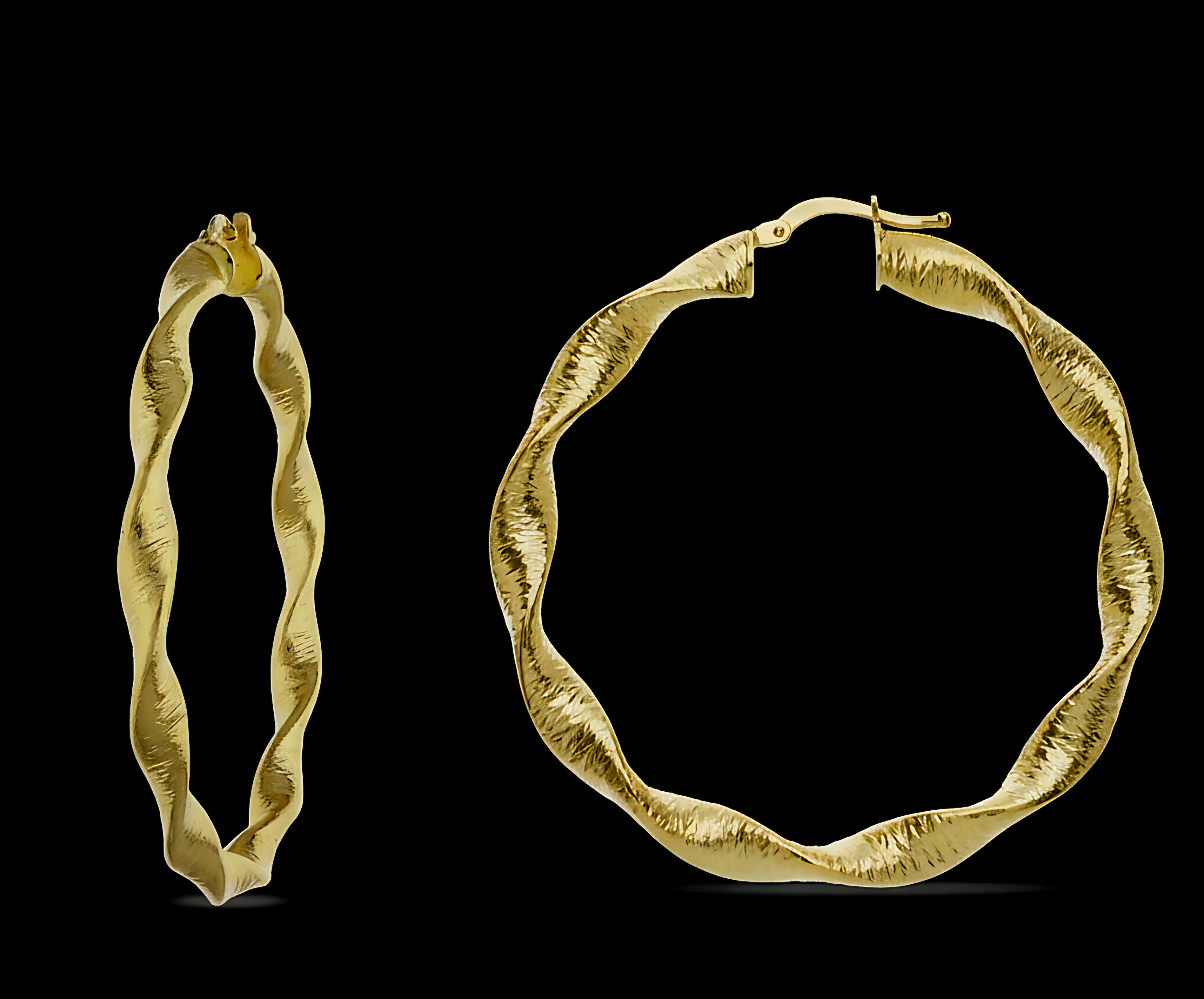 Orecchini donna satinati oro 18kt
