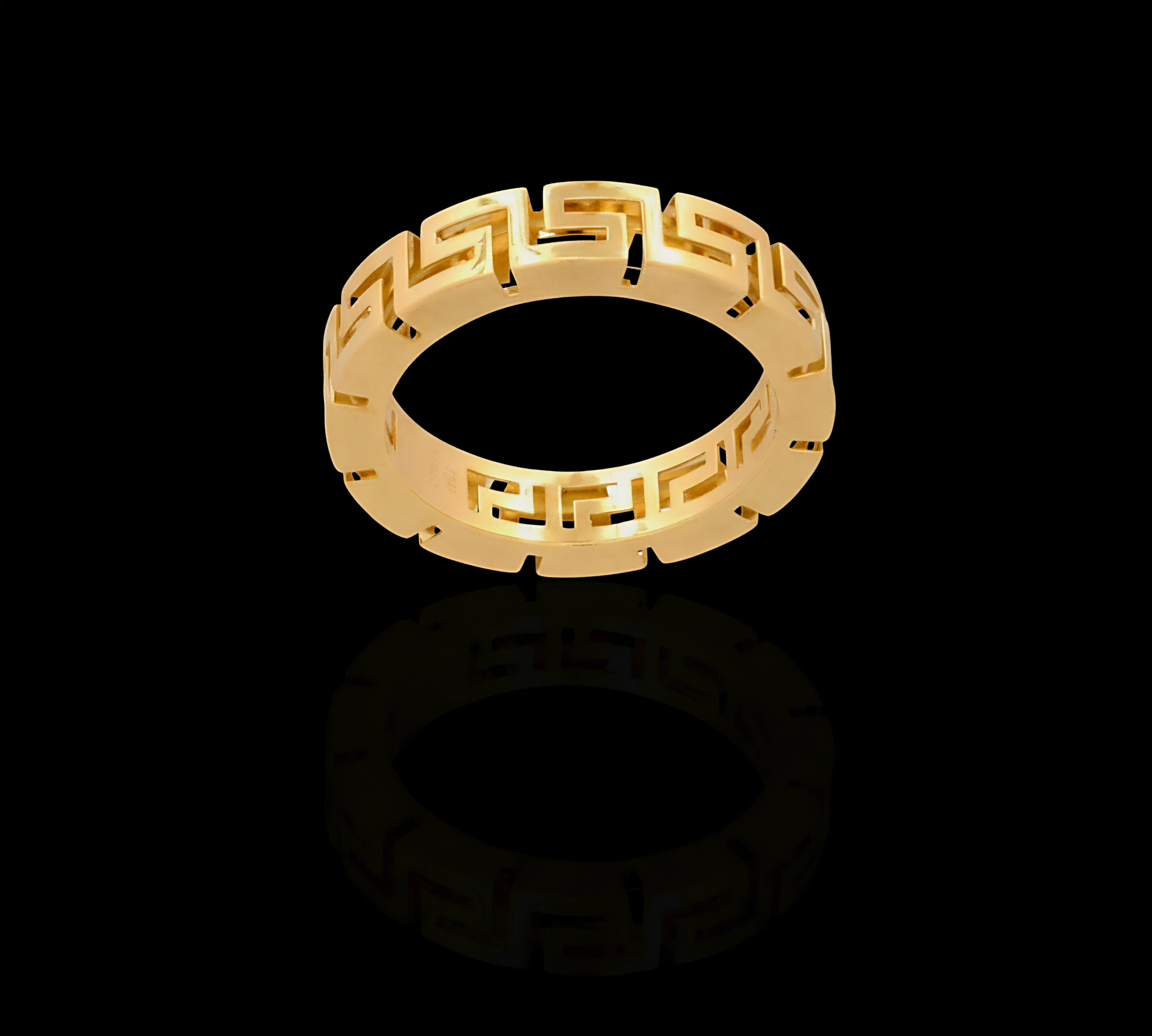 Anello donna con la greca oro 18kt